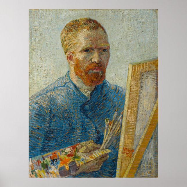 Póster El autorretrato de Vincent Van Gogh Master Artisan (Frente)