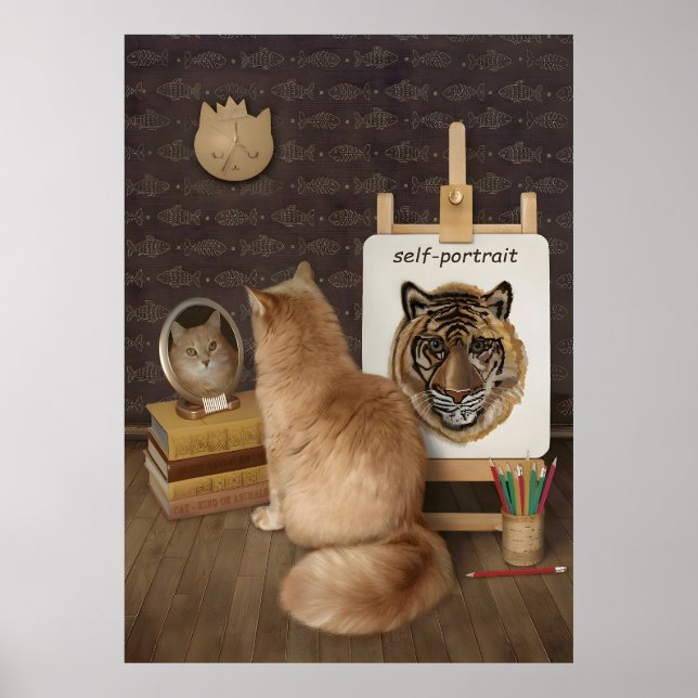 Póster El autorretrato del gato (Frente)