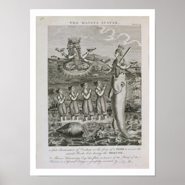 Póster El avatar de Matsya, o la primera encarnación de V (Frente)