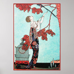 PÓSTER EL AVE VUELTO, EL DISEÑADOR DE MODA DE BELLEZA