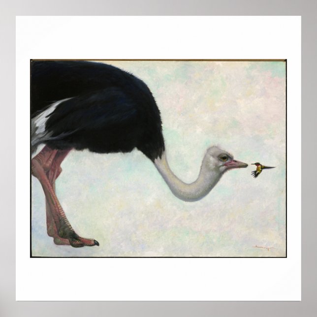 Póster El avestruz y el colibrí de Bryn Barnard (Frente)