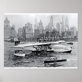 Póster El avión marítimo visita la Gran Manzana