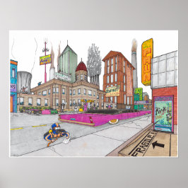 Póster El ayuntamiento de Voltz en perspectiva