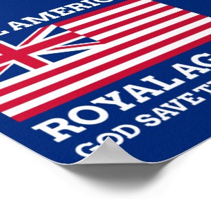 Póster El azul rojo gracioso hace que Estados Unidos sea 