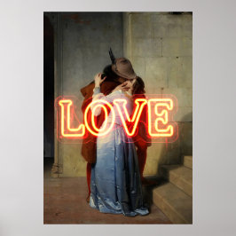 Póster El Bacio Remix – Neon “LOVE” Wall Art & Merch