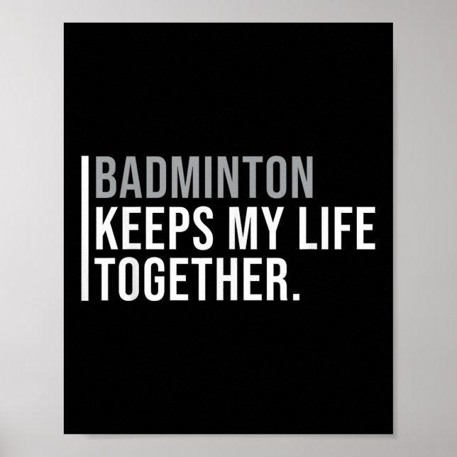 Póster El bádminton está llamando Rechazar Aceptar Dicho  (Frente)