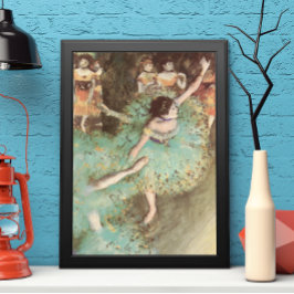 Póster El bailarín verde de Edgar Degas, ballet vintage