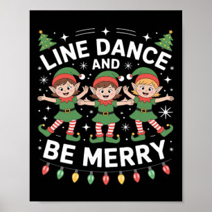Póster El Baile De Línea Es El Espíritu De Los Navidades