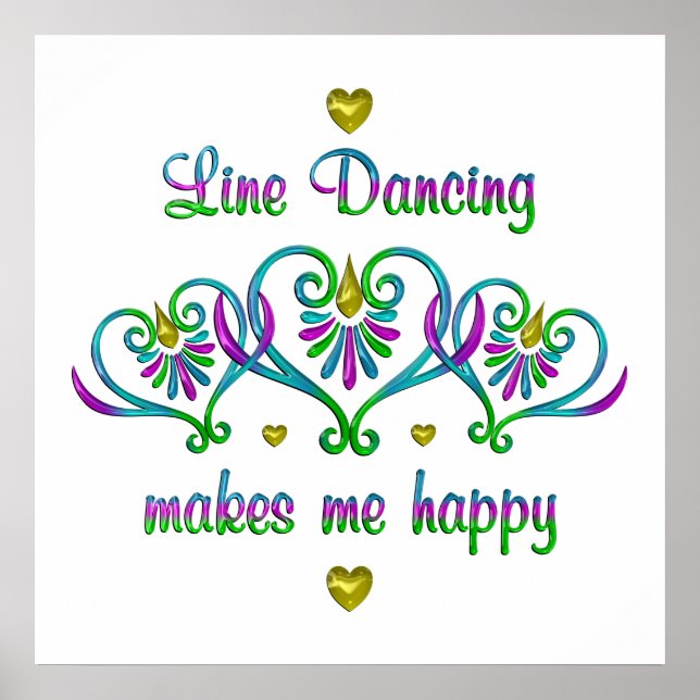 Póster El baile de línea me hace feliz (Frente)