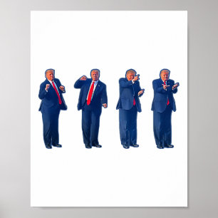 Póster El baile de Trumpty Trump bailando 4 de julio _1