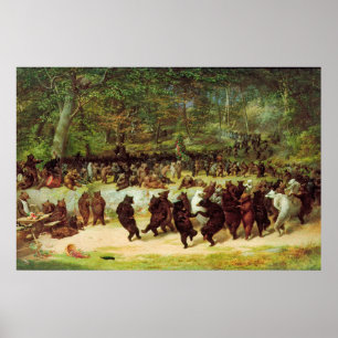 Póster El baile del oso de William Holbrook Beard
