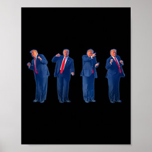 Póster El baile Trumpty Trump bailando 4 de julio