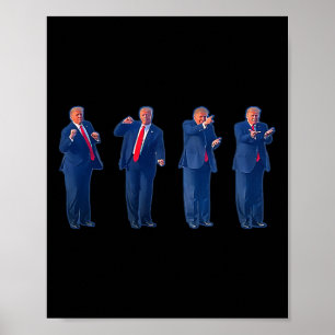 Póster El baile Trumpty Trump bailando el 4 de julio