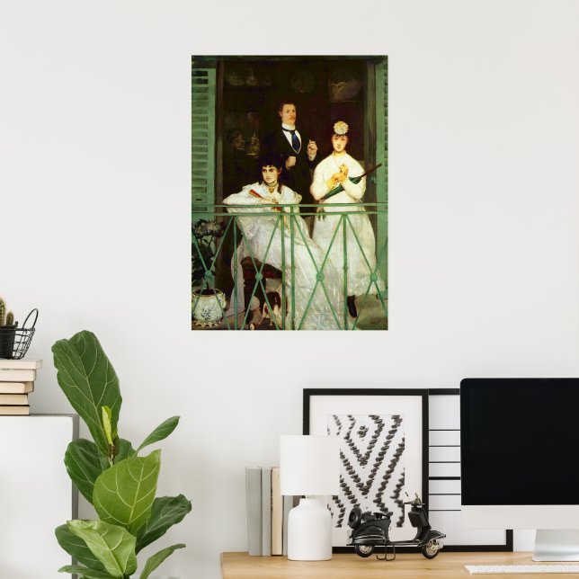 Póster El Balcón (Le Balcon) de Edouard Manet (Oficina en casa)