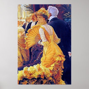 Póster El Ball ~ James Tissot ~ Bella Artes Canvas Print.