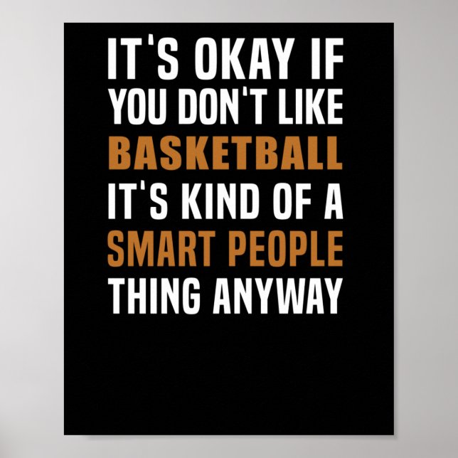 Póster El Baloncesto Es Algo Inteligente (Frente)