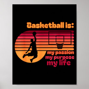 Póster El baloncesto es mi pasión mi propósito mi vida 