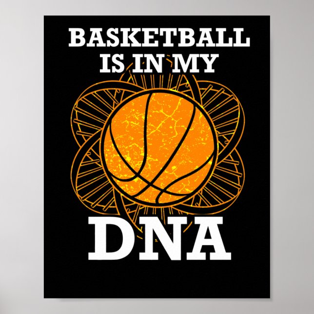 Póster El Baloncesto Está En Mi Adn (Frente)
