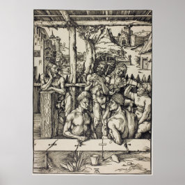 Póster El baño de hombres de Albrecht Durer