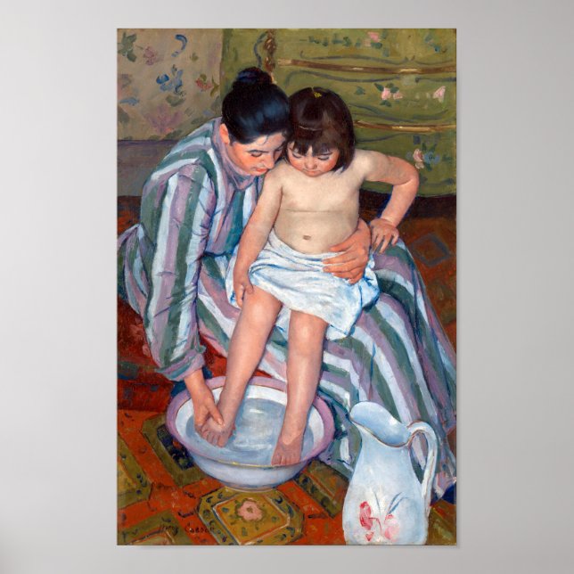 Póster El baño del niño, Mary Cassatt (Frente)