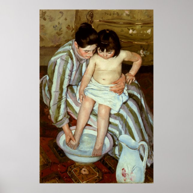 Póster El baño infantil de Mary Cassatt (alrededor de 189 (Frente)
