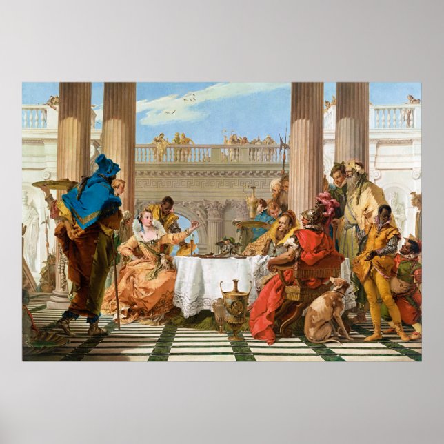 Póster El banquete de Cleopatra de Giambattista Tiepolo (Frente)