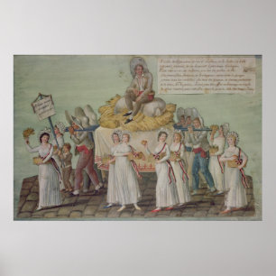 Póster El banquete de la agricultura en 1796 en París