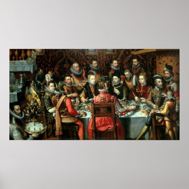 Póster El banquete de los monarcas, c.1599 (Frente)