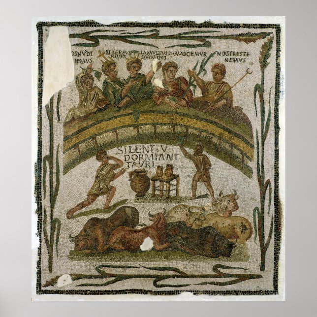 Póster El Banquete de Vestimenta, de El-Jem c.200-220 (Frente)