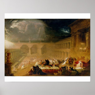 Póster El banquete del Belshazzar (aceite en lona)