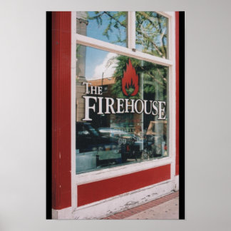 Póster El bar Firehouse en el centro de Atenas, GA.
