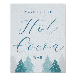 Póster El Bar Hot Cocoa Wonderland Quinceanera Cálido Aqu
