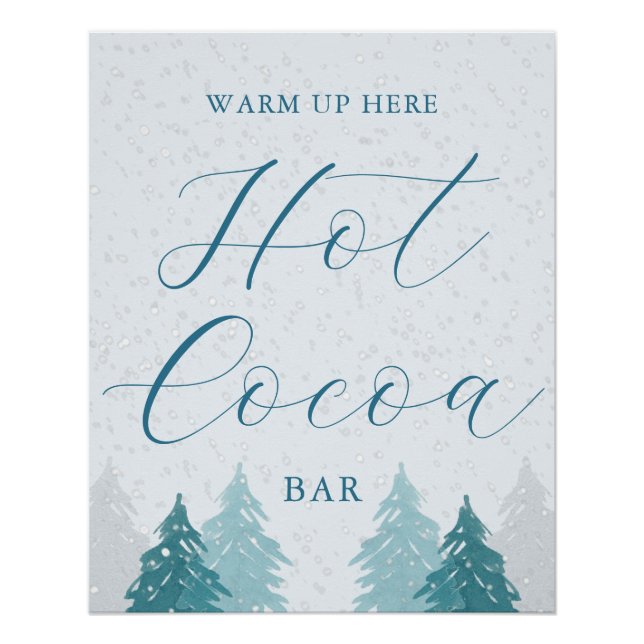 Póster El Bar Hot Cocoa Wonderland Quinceanera Cálido Aqu (Anverso)