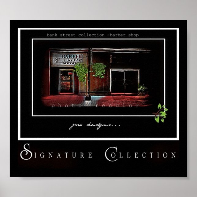 Póster El barbero del banco (Frente)