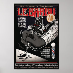 Póster El BARBU' s Popup Persiana y Tattoo Convenio