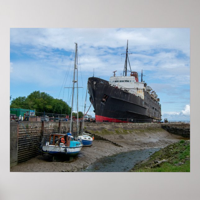 Póster El barco abandonado TSS Duke of Lancaster (Frente)