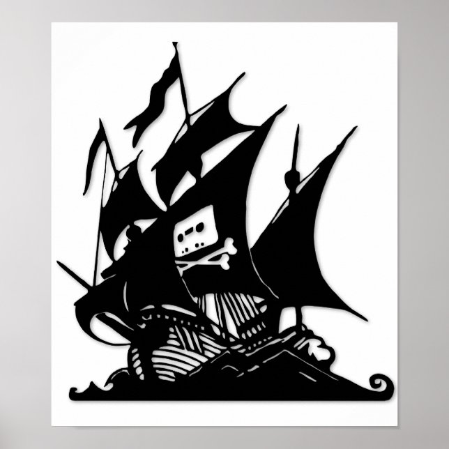 Póster El barco con el logo de Pirate Bay (Frente)