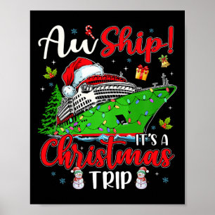 Póster El barco es un viaje de Navidades familia de cruce