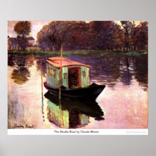Póster El barco estudio de Claude Monet