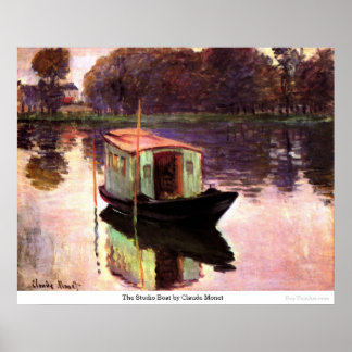 Póster El barco estudio de Claude Monet