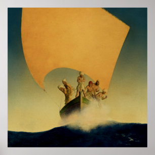 Póster “El barco pirata” de Maxfield Parrish