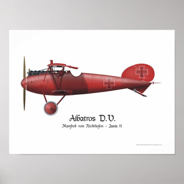 Póster El Barón Rojo Manfred von Richthofen German Flying (Frente)