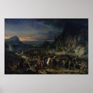 Póster El barranco, campaña de 1809, 1843