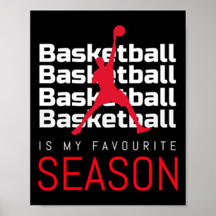 Póster El básquetbol es mi baúl favorito de temporada