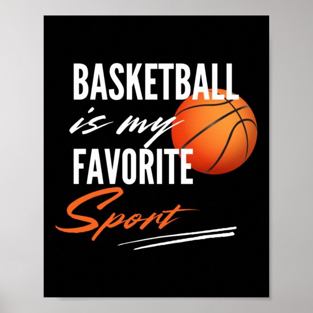 Póster El básquetbol es mi deporte favorito (Frente)