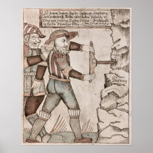 Póster El Baugi gigante, persuadido por Odin (Frente)