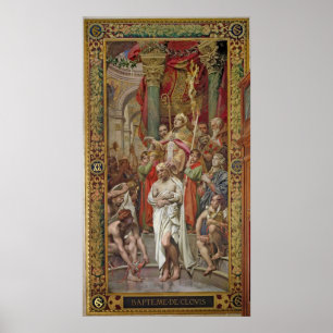 Póster El bautismo de Clovis I