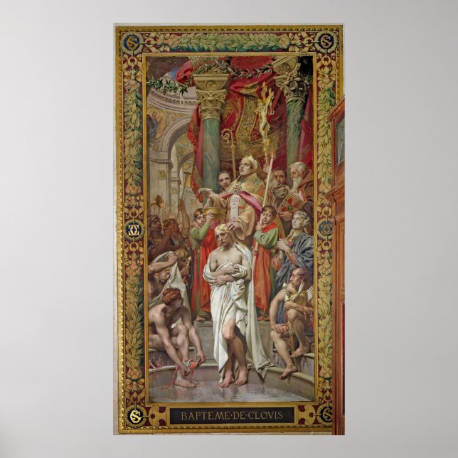 Póster El bautismo de Clovis I (Frente)