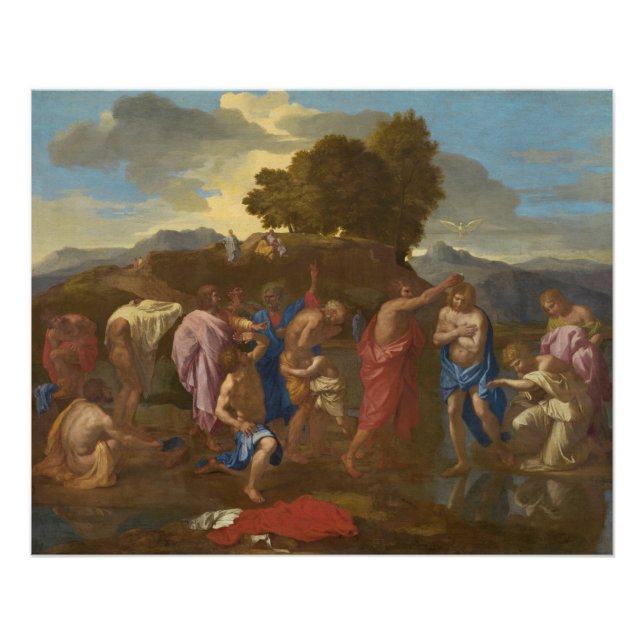 Póster El bautismo de Cristo, 1641-42 (Anverso)