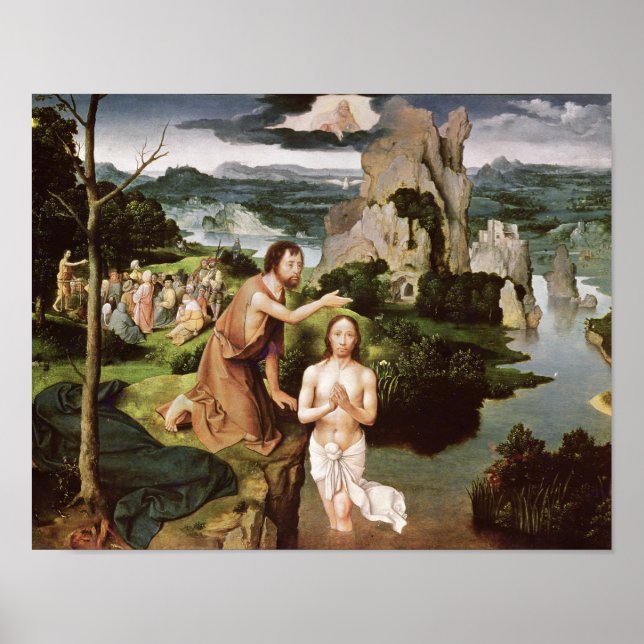 Póster El bautismo de Cristo, c.1515 (Frente)